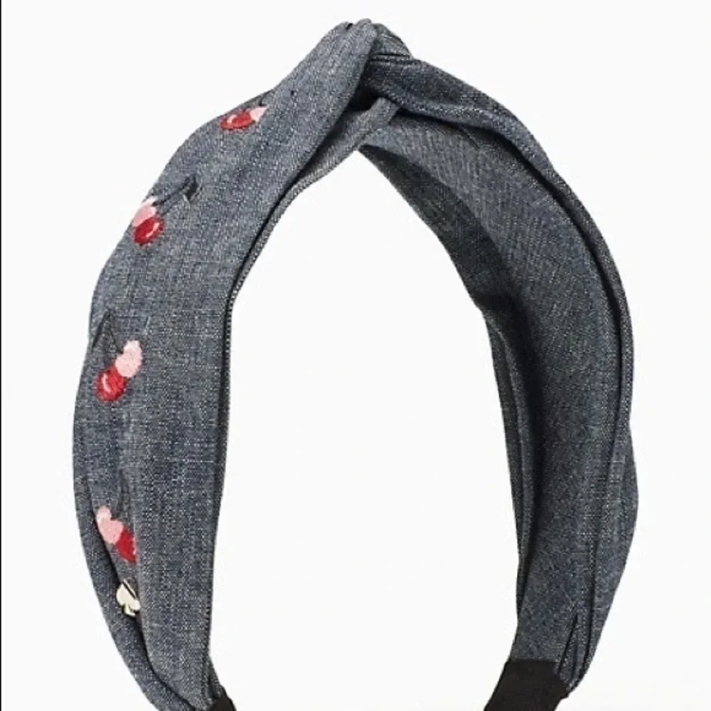 ate Spade New York Denim Twist Headband Tubular Crown NWT